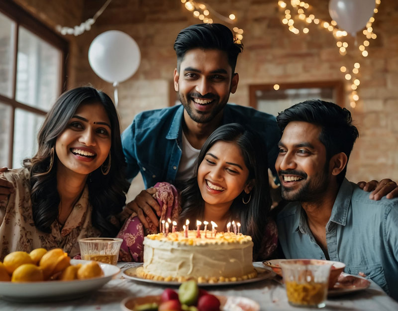 Luxurious strawberry chocolate birthday cake