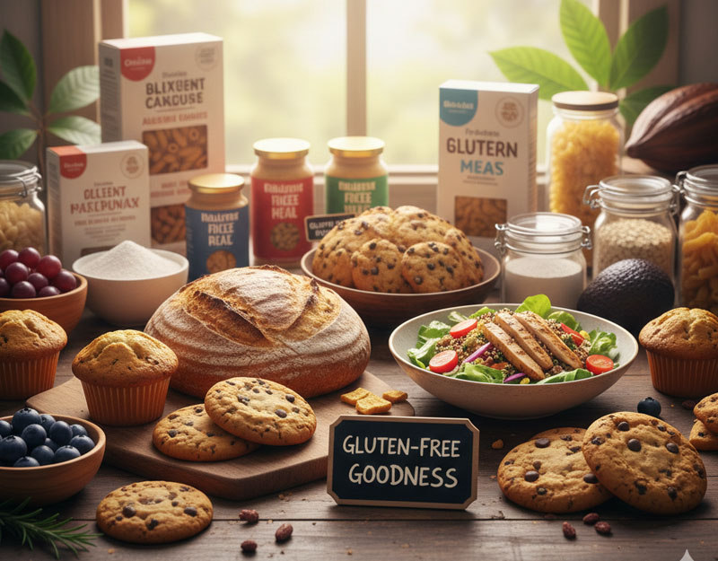 Premium corporate gift box with cookies, macarons & chocolates