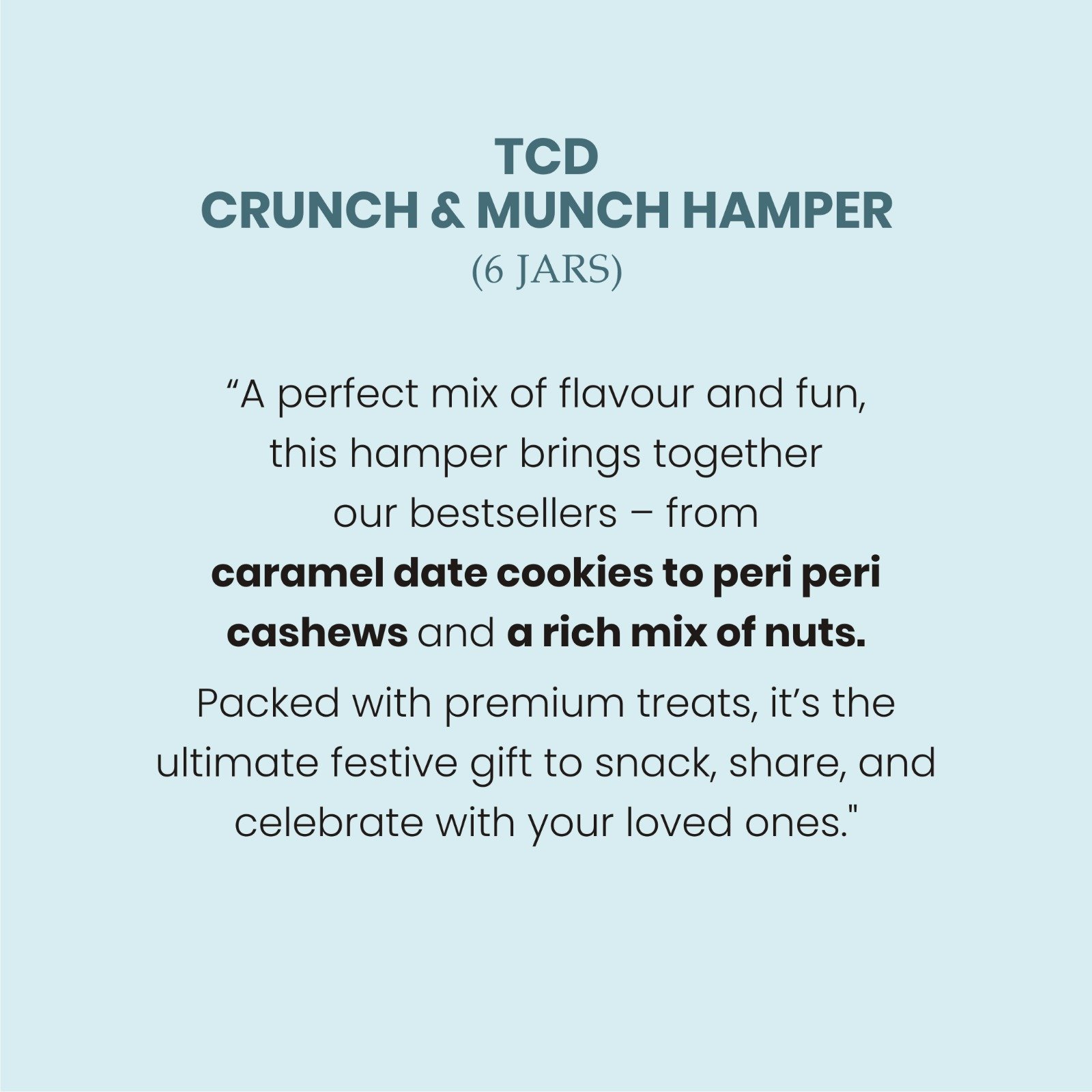 TCD Crunch & Munch Hamper (6 Jars) - Image 3